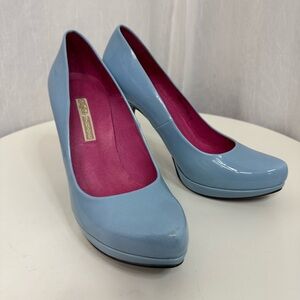 Y2K BUFFALO LONDON Platform Baby Blue Patent Leather Pumps